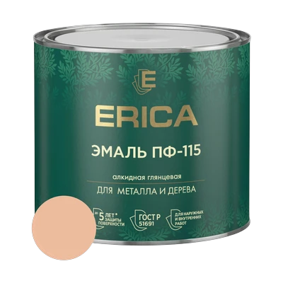 Эмаль алкидная ПФ-115 Erica, кремовая 1,8 кг