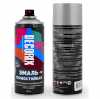 Эмаль аэрозольная Decorix термостойкая +300°С, алюминий (520 мл)