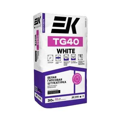 Штукатурка гипсовая ЕК TG40, белая (30 кг)