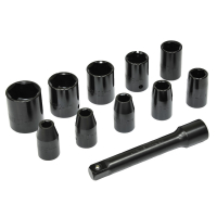 Набор торцевых головок  6-гранных 1/2" ударных 9-27 мм, Elitech 0704.014500 (11 шт)