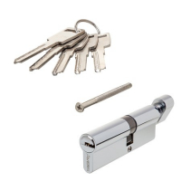 Цилиндровый механизм (личинка)  90 мм Avers ZМ-90(40C/50)-C-CR ключ/ вертушка,хром