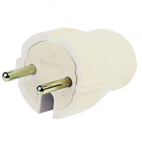 Вилка Smartbuy прямая 10А 250В, белая