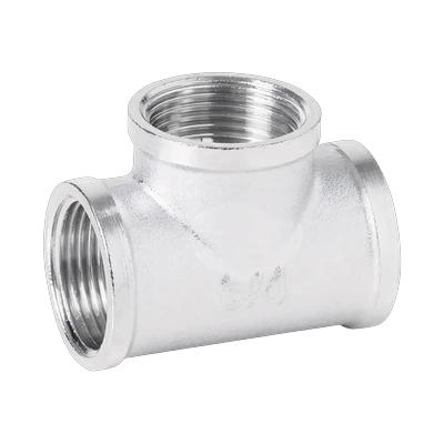 Тройник латунный переходной 3/4" х 1/2" х 3/4" гайка/гайка/гайка
