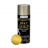 Краска-спрей аэрозольная акриловая ABRO премиум, золото 226 г/272 мл