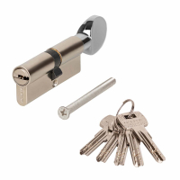 Цилиндровый механизм (личинка) 80мм Marlok 80(40В/40)-5K CP ключ/вертушка, хром