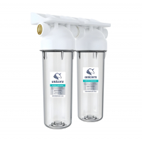 Фильтр магистральный Unicorn двойной 10" с прозрачным корпусом 3/4"