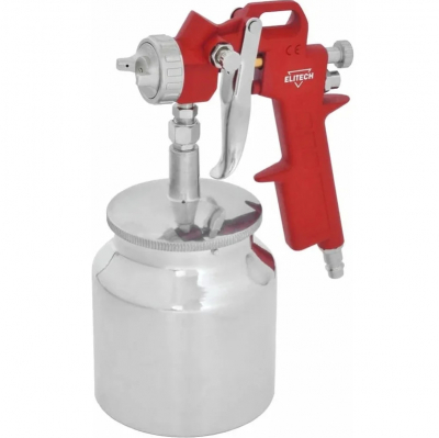 Краскораспылитель пневматический Elitech 0704.010900 с <b>нижним</b> бачком 0,75 л