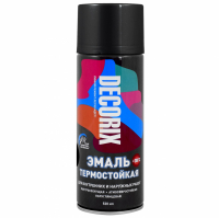 Эмаль аэрозольная Decorix термостойкая +300°С, черный (520 мл)