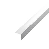 Угол алюминиевый равнополочный 10х10х1 мм (2,7 м), Белый