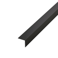 Угол алюминиевый равнополочный 15х15х1 мм (2,7 м), Черный матовый