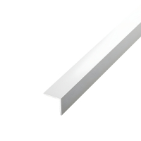 Угол алюминиевый равнополочный 15х15х1 мм (2,7 м), Белый