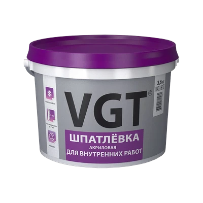 Шпатлевка акриловая для внутренних работ, VGT (18 кг)