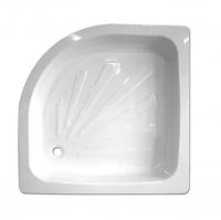 Поддон душевой 80х80х16 см, полукруглый