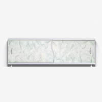 Экран для ванны 1,5 м "Премьер" с алюминиевой рамой Зеленый мрамор