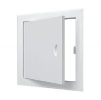 Лючок металлический 25х25 см с ручкой, белый (ЛТ2525М)