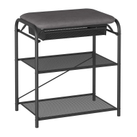 Подставка для обуви ЗМИ Гранада 13В 2 полки,с сиденьем и ящиком, черный (ПДОГ13ВНБК Ч)