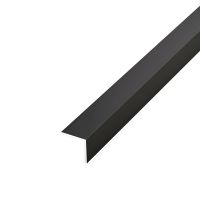 Угол алюминиевый равнополочный 25х25х1,2 мм (2,7 м), Черный матовый