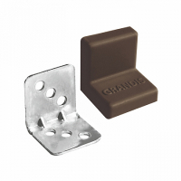 Уголок металлический с пластиковой накладкой 25х25, венге