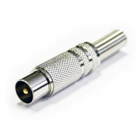 Штекер антенный металический, с защитой кабеля