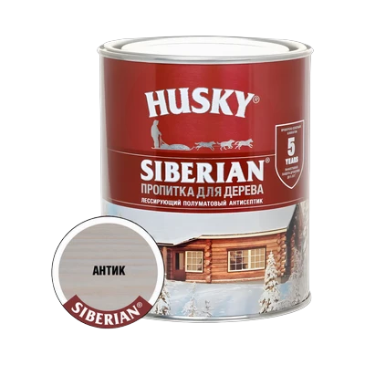 Пропитка для дерева Husky Siberian полуматовая, антик (0,9 л)