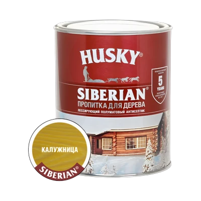 Пропитка для дерева Husky Siberian полуматовая, калужница (0,9 л)