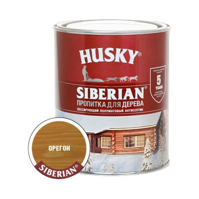 Пропитка для дерева Husky Siberian полуматовая, орегон (0,9 л)