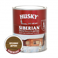 Пропитка для дерева Husky Siberian полуматовая, ореховое дерево (0,9 л)