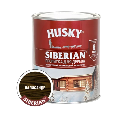 Пропитка для дерева Husky Siberian полуматовая, палисандр (0,9 л)