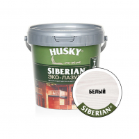 Эко-лазурь для дерева Husky Siberian полуматовая, белая (0,9 л)