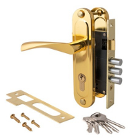 Замок врезной Avers 1023/60-G, золото