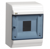 Щит IEK ЩРН-П на 4 модуля навесной с прозрачной дверцей IP41 PRIME