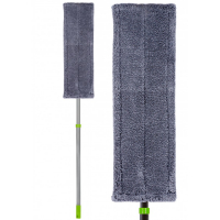 Швабра с насадкой из микрофибры МорМ3 14х43 см, телескопическая ручка 120 см, Master House