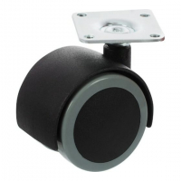 Опора колесная ø50 мм с платформой, резина