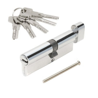 Цилиндровый механизм (личинка)  85 мм Avers ZM-85(35C/50)-CR ключ/ вертушка,хром