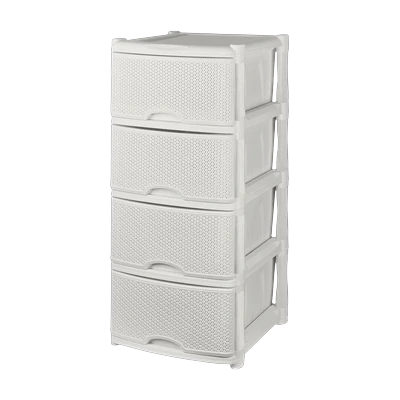 Комод Keeplex Rattan 4-х секционный, белое облако