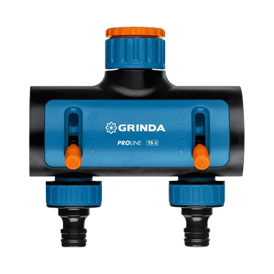Распределитель двухканальный Grinda PROLine TS-2 наружная резьба 3/4"-1" (8-426312)