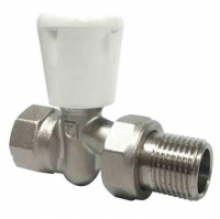 Вентиль для радиатора прямой 1/2" с американкой