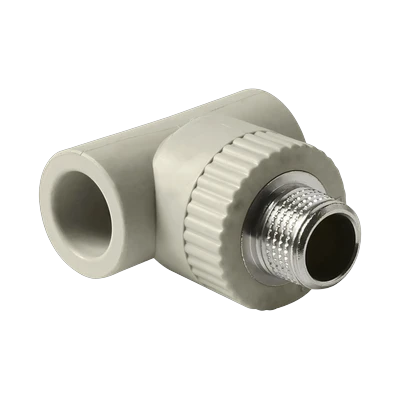 Тройник Ø20 х 1/2" наружная резьба Tebo серый