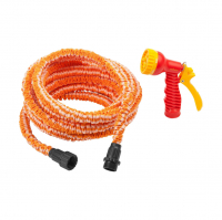 Набор поливочный Grinda: удлиняющийся шланг 15 м, пистолет-распылитель 7-ми позиционный