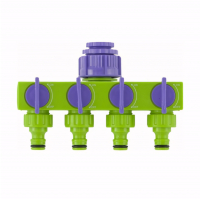Разветвитель Полесад Base 4-х канальный 1/2"х 3/4" регулируемый (66425)
