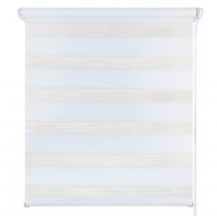 Рулонная штора День-Ночь 66х160 см, Снежно-белый