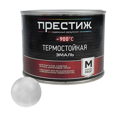 Эмаль термостойкая Престиж 700С, Серебристая 0,4 л