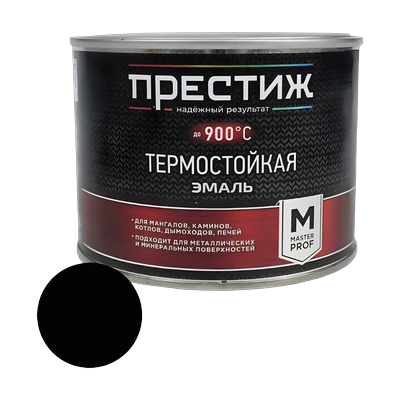 Эмаль термостойкая Престиж 700С, Черная 0,4 л