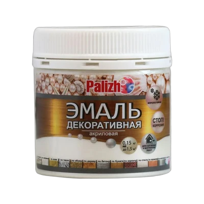 Эмаль акриловая декоративная Palizh №92, белый жемчуг 0,15 кг