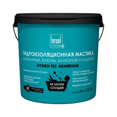 Мастика гидроизоляционная Бергауф Гидро-Тек Мембрана (4 кг)