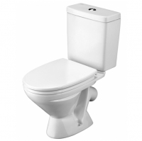 Унитаз-компакт Лига Стандарт 2-режимный, белый полипропилен (Santek)