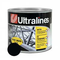 Грунт-эмаль по ржавчине ULTRA LINES 3 в 1 глянцевая, черная 1,8 кг