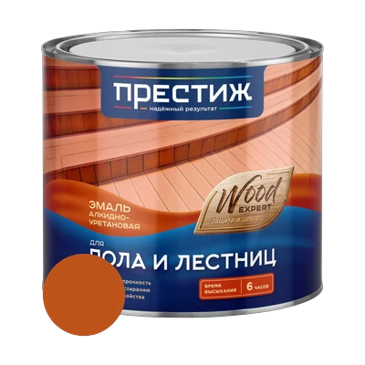 Эмаль для пола Престиж алкидно-уретановая, Желто-коричневая 1,9 кг