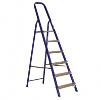 Стремянка стальная с алюминиевыми ступенями, 6 ступеней, Алюмет