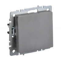 Выключатель IEK Brite 1-клавишный скрытой установки, без рамки, сталь (BR-V10-0-10-K46)